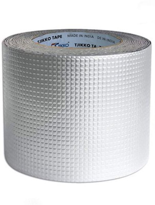 TJIKKO LeakLock Flashing Tape. UV Resistant, All Weather Aluminum Coated (4 inch width) 10 m Butyl Tape(Silver Pack of 1)