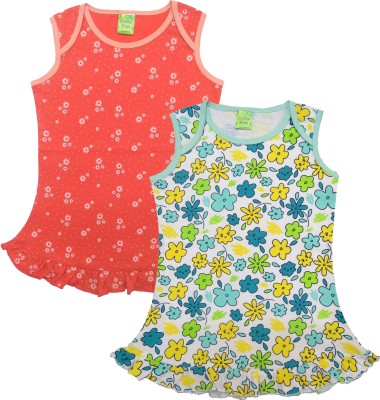 Clothe Funn Baby Girls Calf Length Casual Dress(Multicolor, Sleeveless)