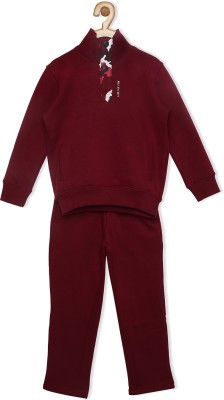 SWEET DREAMS Kids Nightwear Boys Solid Fleece Blend(Red Pack of 1)