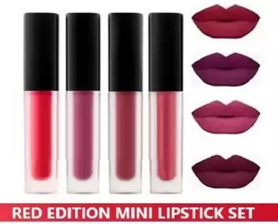 lintip Waterproof Long lasting Super Stay Liquid Matte Lipsticks(Multicolor, 16 ml)