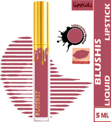 BLUSHIS Non Transfer Waterproof Professionally Longlasting Liquid Lipstick(Brigth Plum, 5 ml)