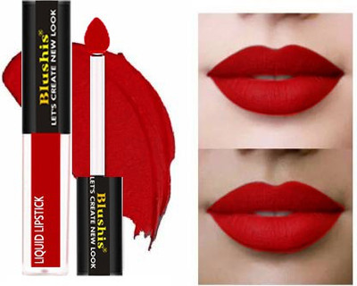 BLUSHIS Liquid lipstick matte waterproof & Longlasting(Red Drama, 4 ml)