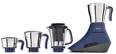 Pigeon by Stovekraft Senso Feather with Touch Panel 3 Jars and 1 Juicer Jar 1000 Juicer Mixer Grinder (4 Jars, Blue)