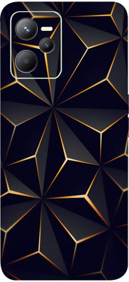 AsSkin Realme C35, realme c35 Mobile Skin(Ultra Super Black Abstract Shape Matte With High Matte Finish.)