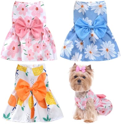 PETANGEL Dress, Frock for Dog, Cat(Blue, Pink, Orange)