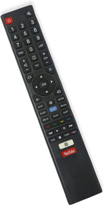 Ehop Compatible remote control for Smart TV with youtube function BPL Remote Controller(Black)