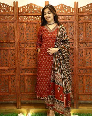 rainy rose Printed Kurta, Trouser/Pant & Dupatta Set