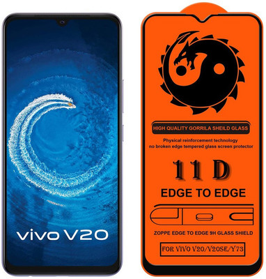 GORILLA Extra Strong Premium Edge To Edge Tempered Glass for Vivo V20 SE(Pack of 1)