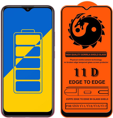GORILLA Extra Strong Premium Edge To Edge Tempered Glass for Vivo Y12s(Pack of 1)