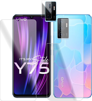 Olonga Front and Back Tempered Glass for VIVO Y75, VIVO V23E(Pack of 2)