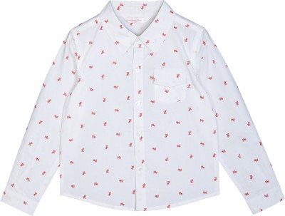 BUDDING BEES Baby Boys Printed Casual White Shirt