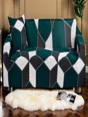 lukzer Polyester Geometric 1 Seater Sofa Cover(Honeycomb Design Pack of 1)