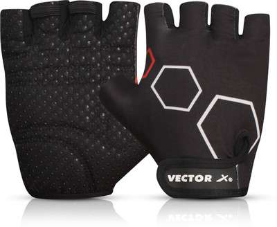 VECTOR X VX-300 Gym & Fitness Gloves(Black & White)