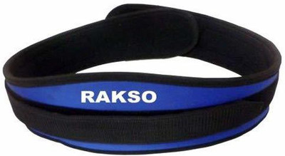 Rakso Weight lifting Gym Belt Back Support ForMen and Women BLACK PVC Abdomen Support Back / Lumbar Support(Blue)