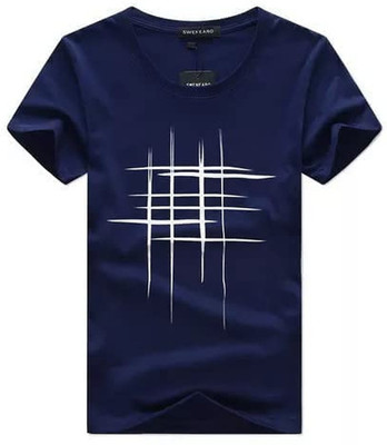 ATTITUDE START OF FASHION Printed Men Round Neck Green, Blue, Black T-Shirt