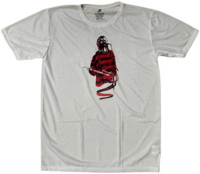 OikotaanTees Graphic Print Men Round Neck White T-Shirt