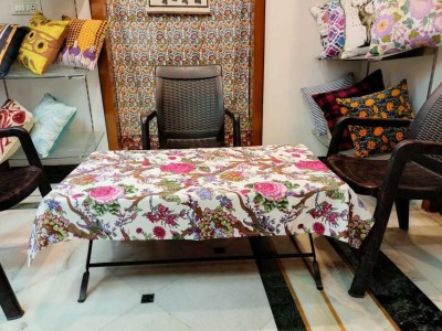 Miyanbazaz textiles Floral 6 Seater Table Cover(Multicolor, Cotton)