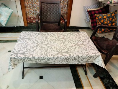 Miyanbazaz textiles Floral 6 Seater Table Cover(Grey, Cotton)