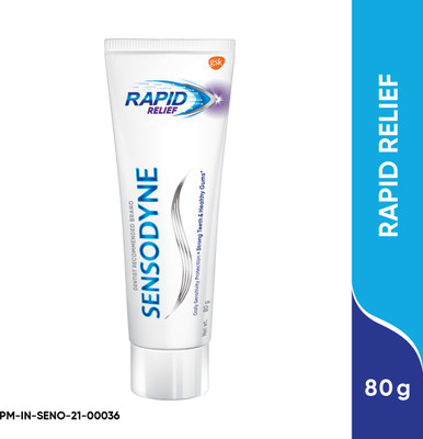 SENSODYNE Toothpaste Rapid Relief,Sensitive toothpaste to help beat sensitivity fast,80 gm Toothpaste(80 g)