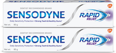 SENSODYNE Rapid Relief Combo , to help beat sensitivity fast Toothpaste(160 g, Pack of 2)