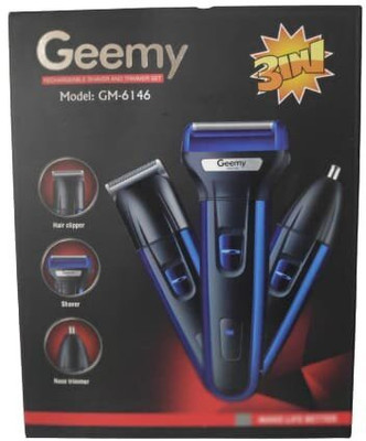 JAI MAA KAMLA GM-6146 Fully Waterproof Trimmer 120 min  Runtime 4 Length Settings(Black)