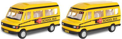 centy TMP School Bus Pack Of 2 - Pull Back Toy - (Pack of 2)(Multicolor)