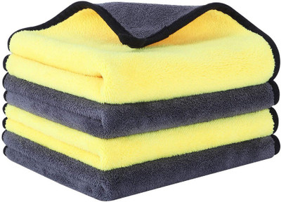 Auto E-Shopping Microfiber Vehicle Washing  Cloth(Pack Of 4, 500 GSM)