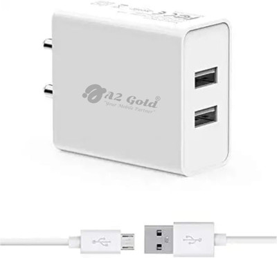 A2 Gold 3.1 A Wall Charger for Mobile with Detachable Cable(White)