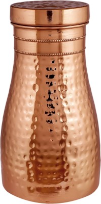 AKiRA Pure Copper Bedroom Bottle | Bedroom jar with inbuilt Copper Glass 1000 ml Bottle(Pack of 1, Copper, Copper)