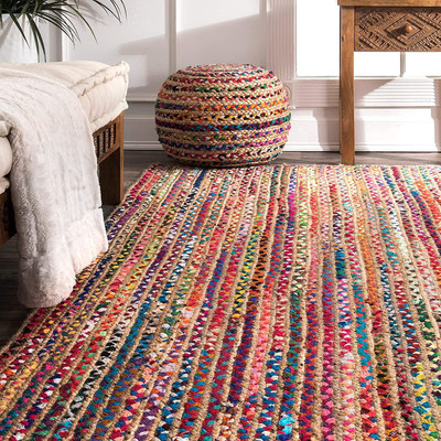 Suryansh Handloom Multicolor Jute Carpet(3 ft,  X 5 ft, Rectangle)