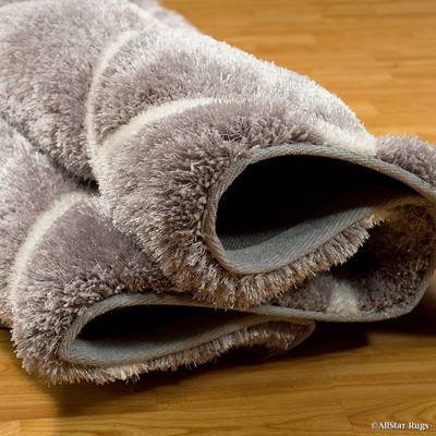 Acarpet Silver Polyester Carpet(5 ft,  X 5 ft, Square)