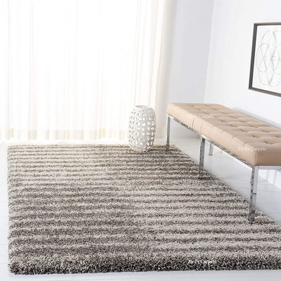RM Handloom Brown Polyester Carpet(7 ft,  X 5 ft, Rectangle)
