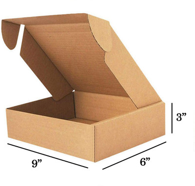 MM WILL CARE Self-Locking Box Craft Paper Packaging Box(Pack of 25 Brown)