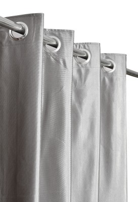 Lucacci 274 cm (9 ft) Polyester Semi Transparent Long Door Curtain (Pack Of 2)(Solid, Grey)