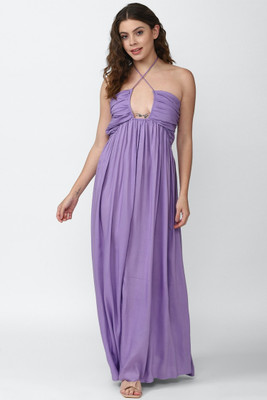FOREVER 21 Women A-line Purple Maxi/Full Length Dress