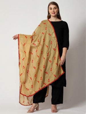 WEAVERS VILLA Cotton Blend Embroidered Women Dupatta