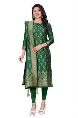 VUBA Jacquard Self Design Salwar Suit Material