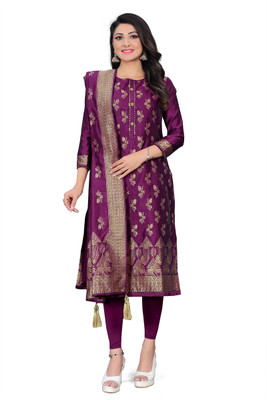 VUBA Jacquard Self Design Salwar Suit Material