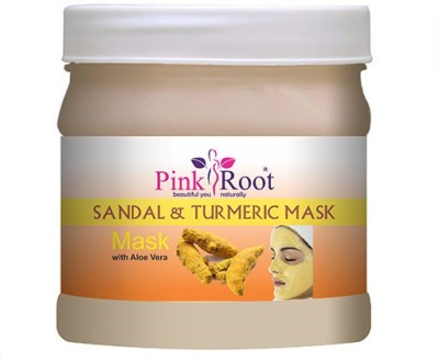 PINKROOT Sandal & Turmeric Mask, Mask with Aloe Vera 500gm(500 g)