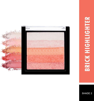 GFSU Instant Glow Shimmer Brick Highlighter Palette Highlighter(MULTI COLOR)