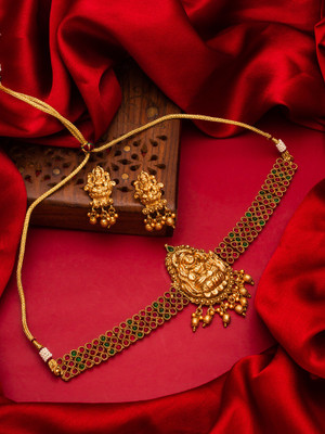 Vermont Brass, Copper Gold-plated Multicolor Jewellery Set(Pack of 1)