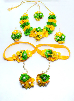 Shubh Lakshmi Creation Fabric Multicolor Jewellery Set(Pack of 2)