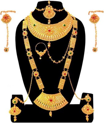 Candy Jewellers Copper Gold-plated Multicolor Jewellery Set(Pack of 8)