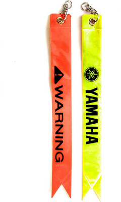 Meeko.com Warning tag Fluorescent Reflector bike and Scooter Key Chain