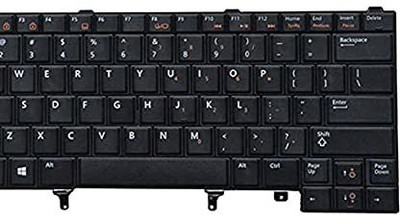 TechSonic CN5UHF 0CN5HF PK130FN8E26 C7FHD 08G016 MP-10F53US6698(Without Trackpoint), Black Laptop Keyboard Replacement Key