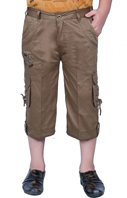 SKGKidsWear Three Fourth For Boys(Brown Pack of 1)