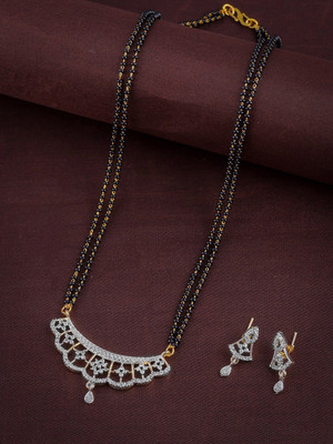 HK CREATION Crystal Gold-plated Gold Jewellery Set(Pack of 1)