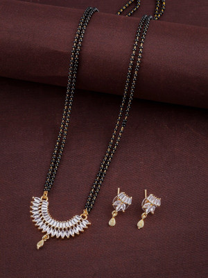 HK CREATION Crystal Gold-plated Gold Jewellery Set(Pack of 1)