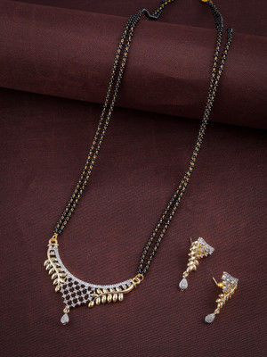 HK CREATION Crystal Gold-plated Gold Jewellery Set(Pack of 1)