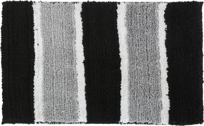 KALYAN GLOBAL Polyester Door Mat(Black, Small)